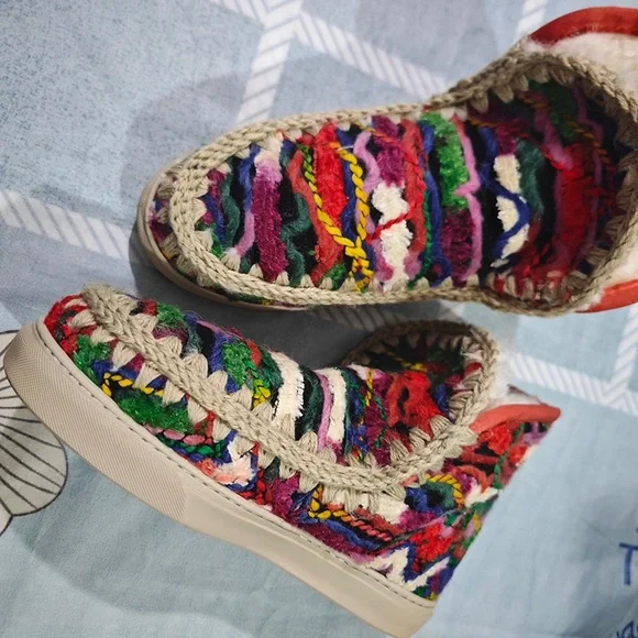 Mou Eskimo Ethnic Style Round Toe Snow Boots